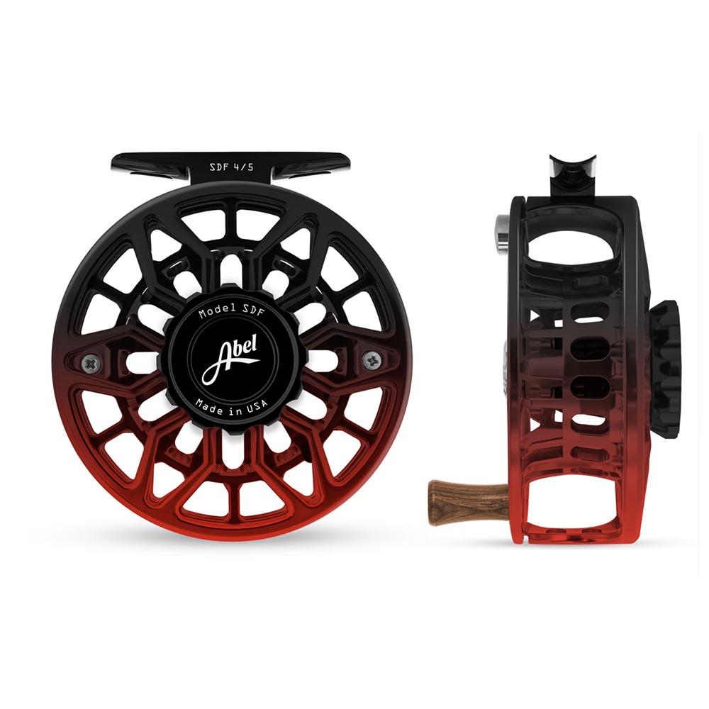 Abel SDF 4/5 Reel Ported in Black Red Fade